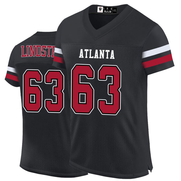 Kopkoc Atlanta Black 63 L Football Stitched Jerseys