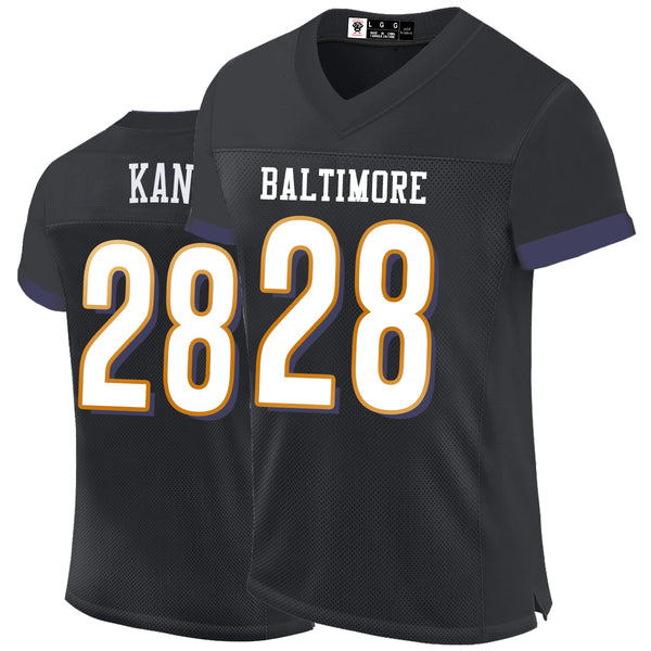 Kopkoc Baltimore Black 28 K Football Stitched Jerseys