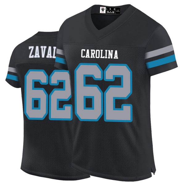 Kopkoc Carolina Black 62 Z Football Stitched Jerseys