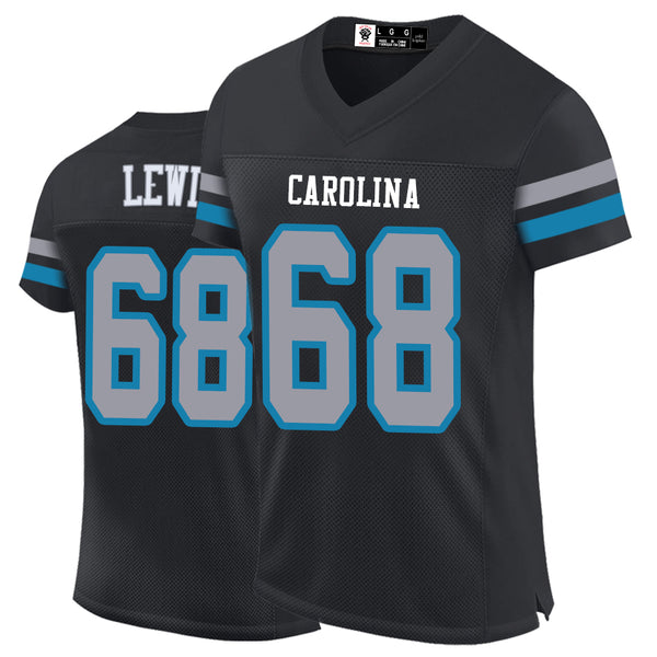 Kopkoc Carolina Black 68 L Football Stitched Jerseys