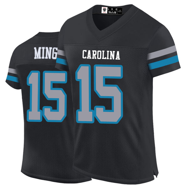 Kopkoc Carolina Black 15 M Football Stitched Jerseys