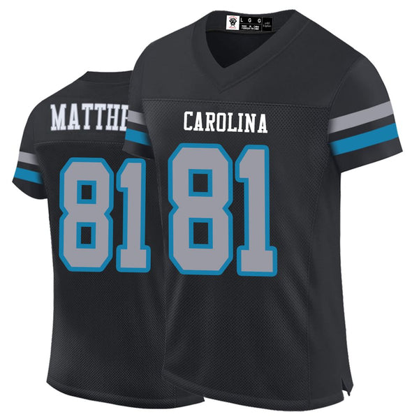 Kopkoc Carolina Black 81 M Football Stitched Jerseys