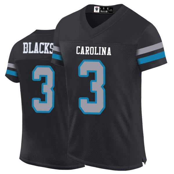 Kopkoc Carolina Black 3 B Football Stitched Jerseys