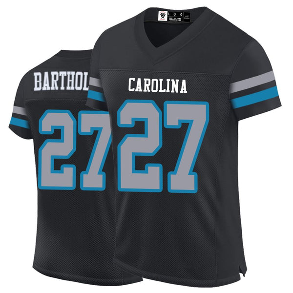 Kopkoc Carolina Black 27 B Football Stitched Jerseys