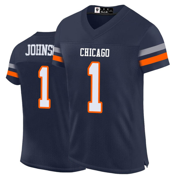 Kopkoc Chicago Navy 1 J Football Stitched Jerseys