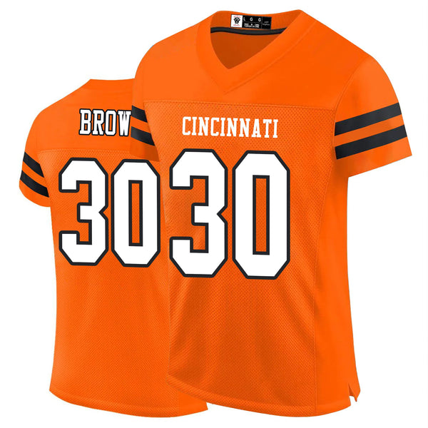 Kopkoc Cincinnati Orange 30 B Football Stitched Jerseys