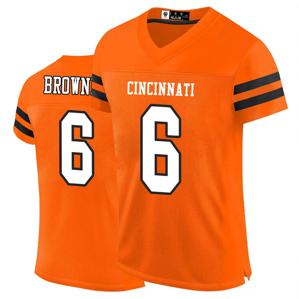 Kopkoc Cincinnati Orange 6 B Football Stitched Jerseys