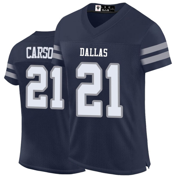 Kopkoc Dallas Navy 21 C Football Stitched Jerseys