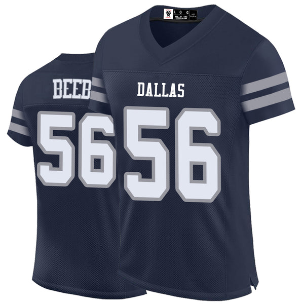 Kopkoc Dallas Navy 56 B Football Stitched Jerseys