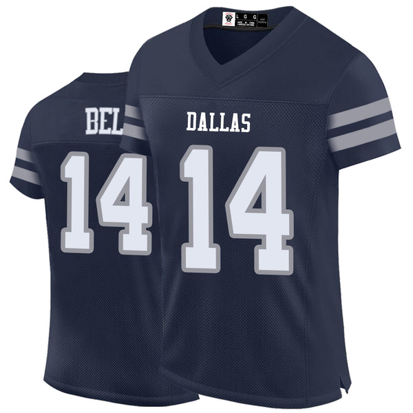 Kopkoc Dallas Navy 14 B Football Stitched Jerseys