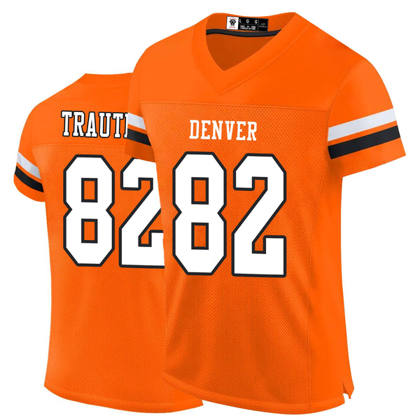 Kopkoc Denver Orange 82 T Football Stitched Jerseys