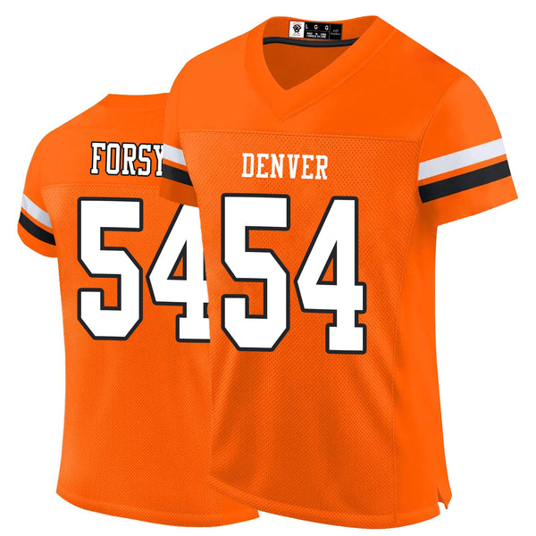 Kopkoc Denver Orange 54 F Football Stitched Jerseys