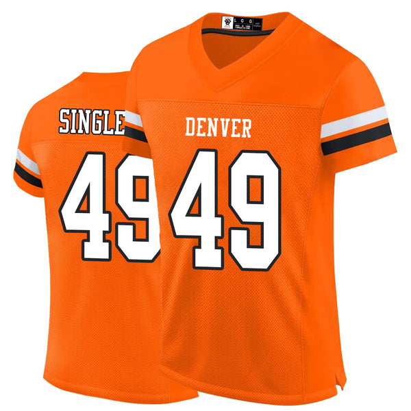 Kopkoc Denver Orange 49 Football Stitched Jerseys