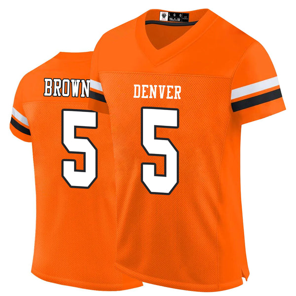 Kopkoc Denver Orange 5 B Football Stitched Jerseys