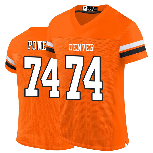 Kopkoc Denver Orange 74 P Football Stitched Jerseys