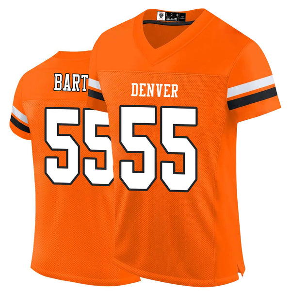 Kopkoc Denver Orange 55 B Football Stitched Jerseys