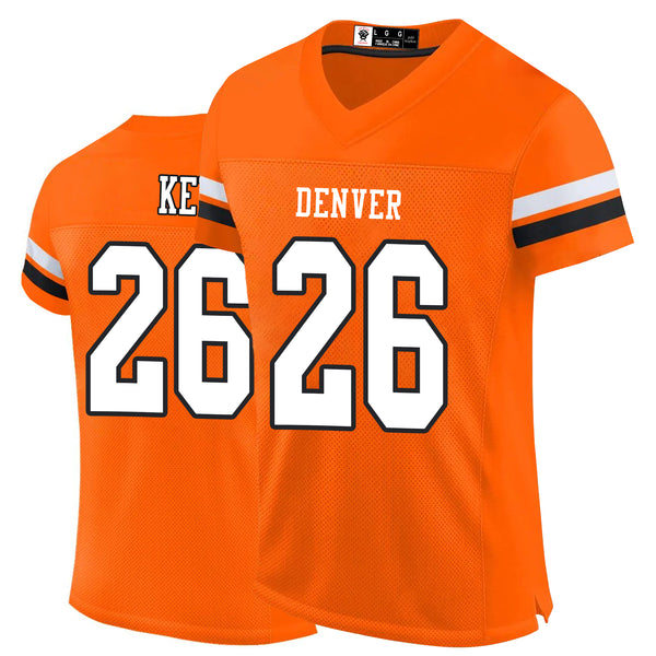 Kopkoc Denver Orange 26 K Football Stitched Jerseys