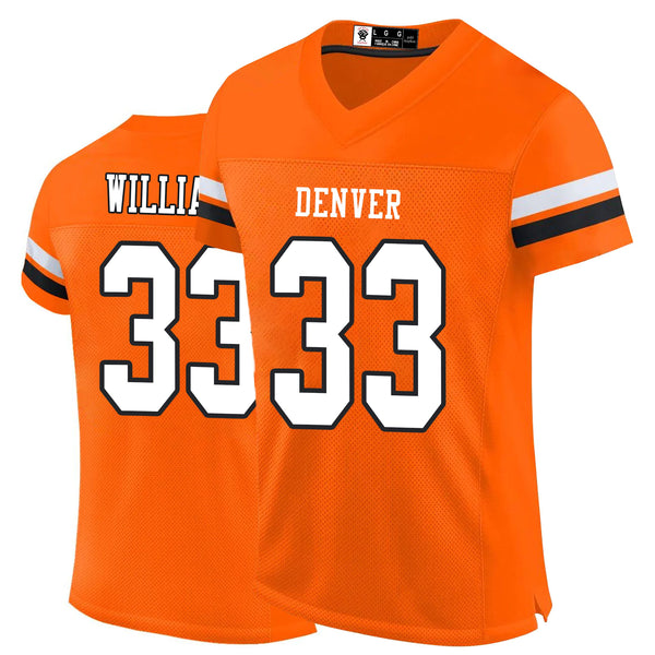 Kopkoc Denver Orange 33 W Football Stitched Jerseys