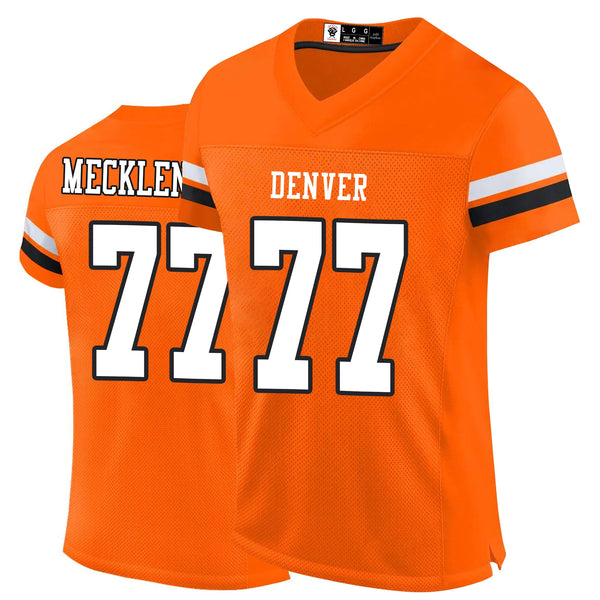 Kopkoc Denver Orange 77 Football Stitched Jerseys