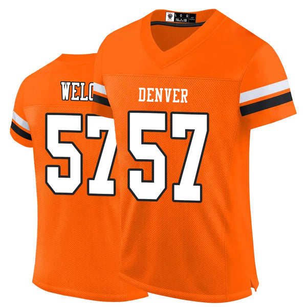 Kopkoc Denver Orange 57 W Football Stitched Jerseys