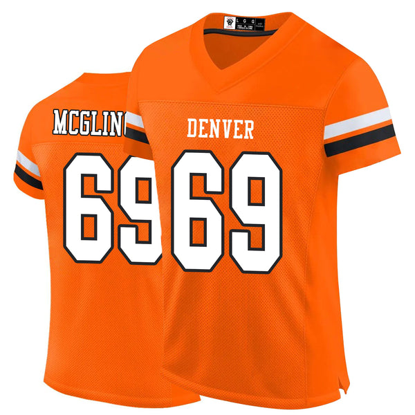 Kopkoc Denver Orange 69 M Football Stitched Jerseys