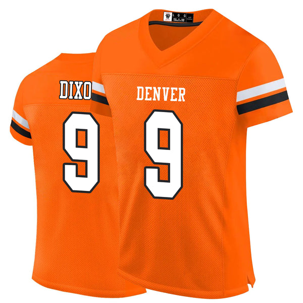 Kopkoc Denver Orange 9 D Football Stitched Jerseys