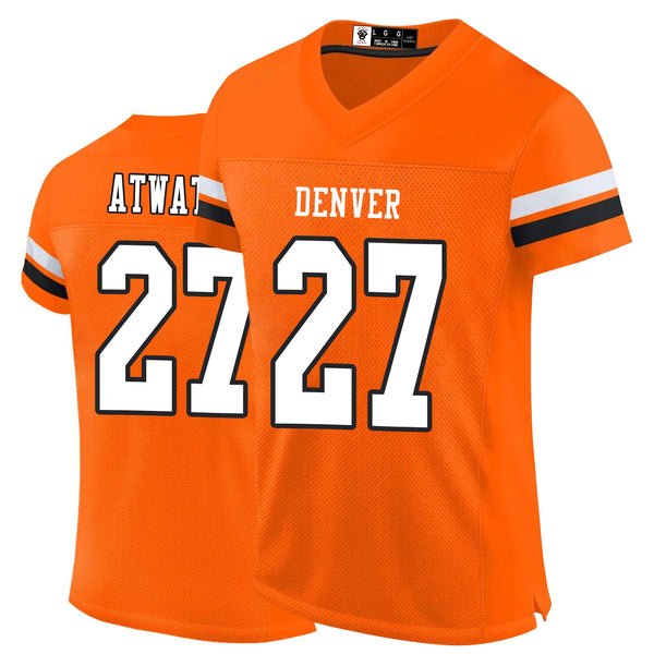 Kopkoc Denver Orange 27 A Football Stitched Jerseys