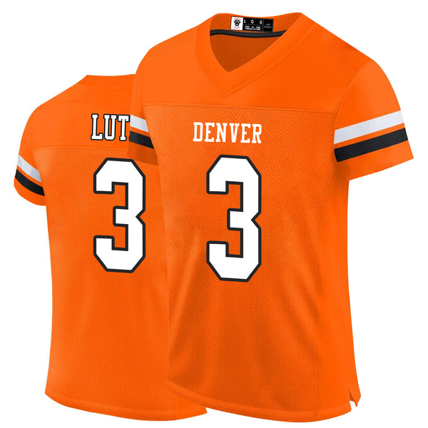 Kopkoc Denver Orange 3 L Football Stitched Jerseys