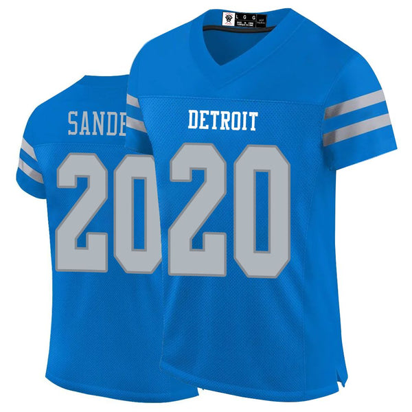 Kopkoc Detroit Blue 20 S Football Stitched Jerseys