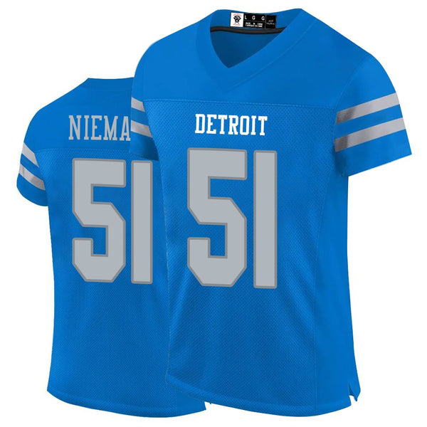 Kopkoc Detroit Blue 51 N Football Stitched Jerseys