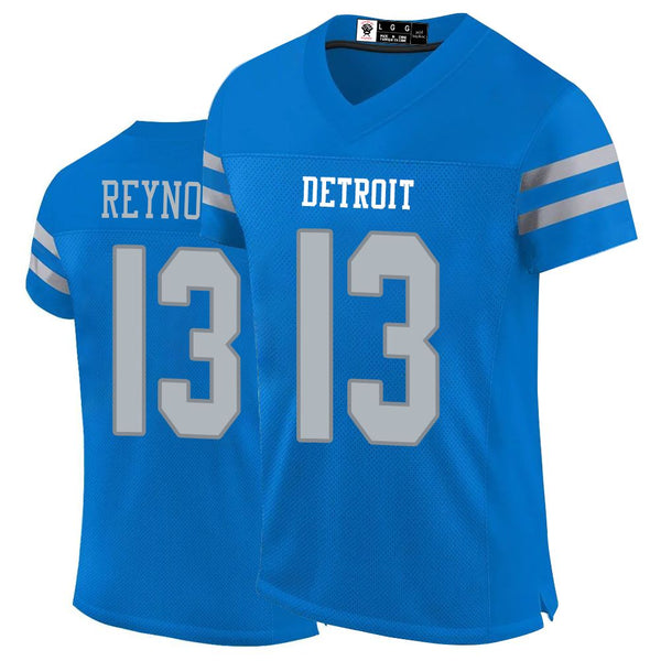 Kopkoc Detroit Blue 13 R Football Stitched Jerseys