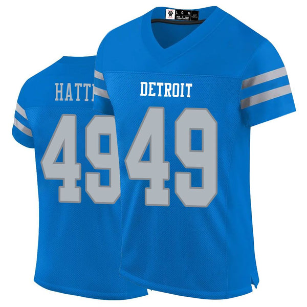 Kopkoc Detroit Blue 49 H Football Stitched Jerseys