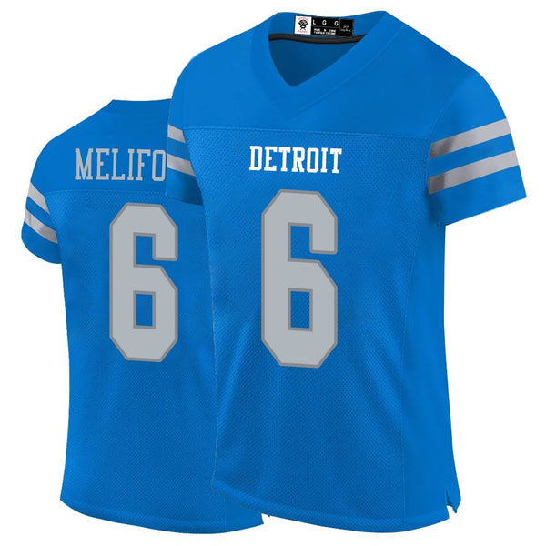 Kopkoc Detroit Blue 6 M Football Stitched Jerseys