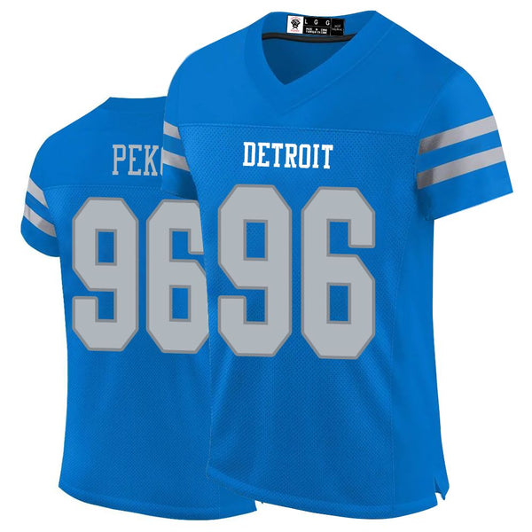 Kopkoc Detroit Blue 96 P Football Stitched Jerseys