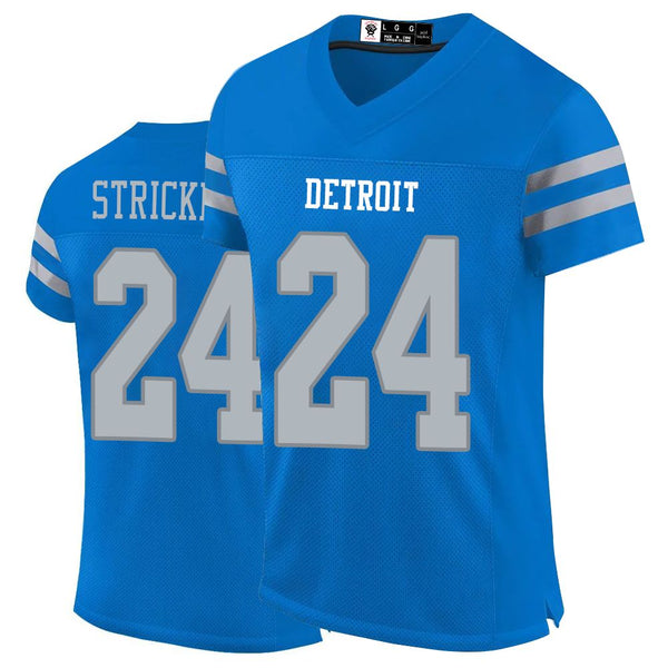 Kopkoc Detroit Blue 24 S Football Stitched Jerseys