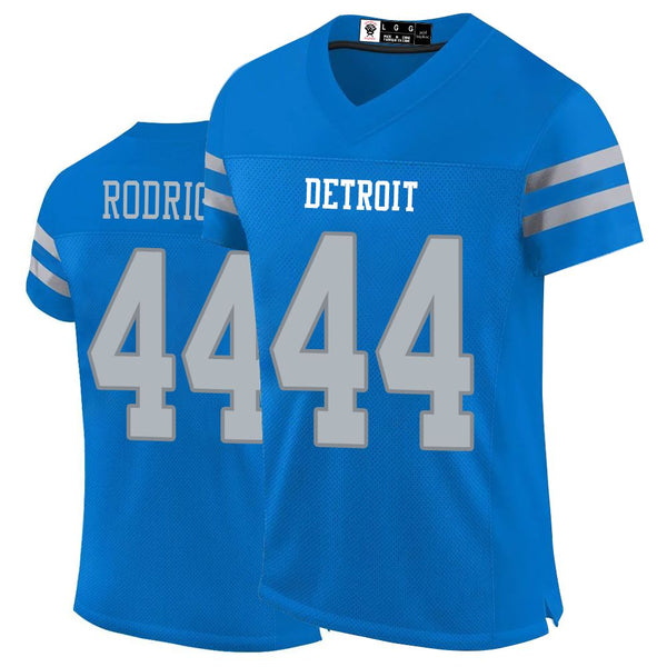 Kopkoc Detroit Blue 44 R Football Stitched Jerseys