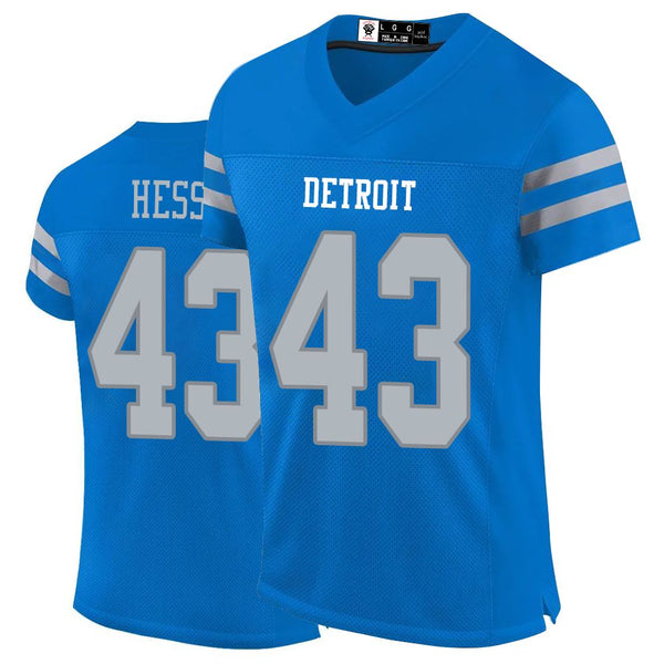 Kopkoc Detroit Blue 43 H Football Stitched Jerseys