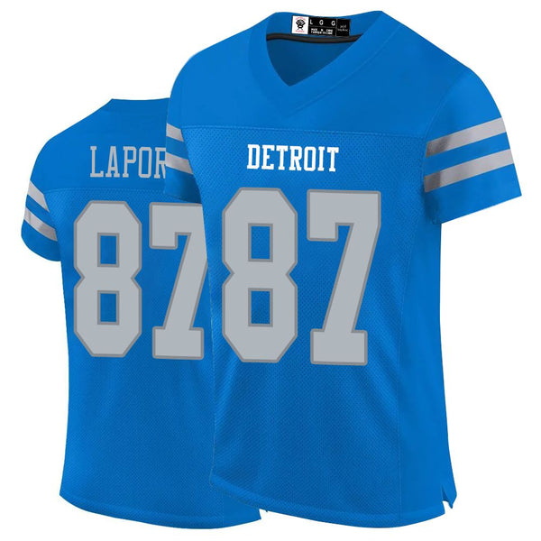 Kopkoc Detroit Blue 87 L Football Stitched Jerseys