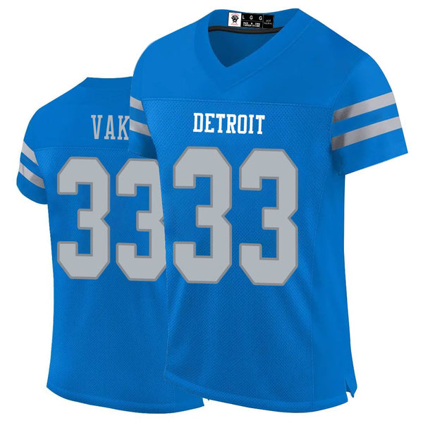 Kopkoc Detroit Blue 33 V Football Stitched Jerseys