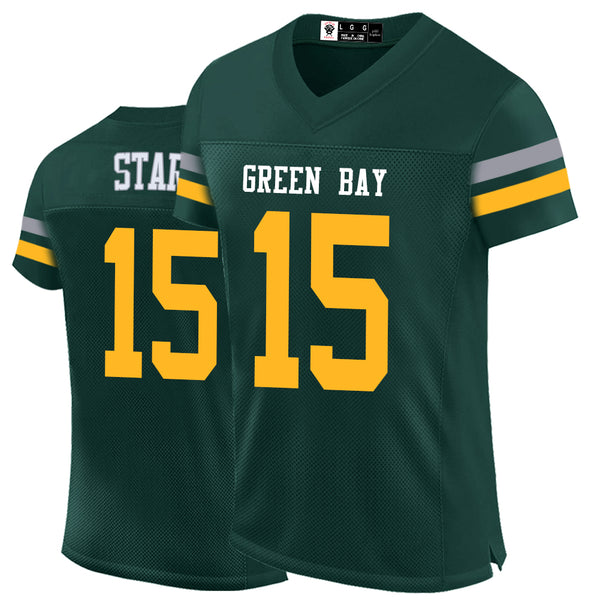 Kopkoc Green Bay Green 15 S Football Stitched Jerseys