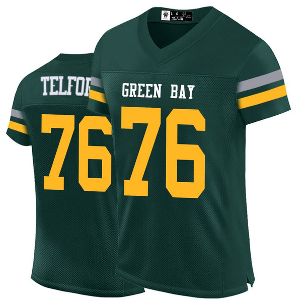 Kopkoc Green Bay Green 76 T Football Stitched Jerseys