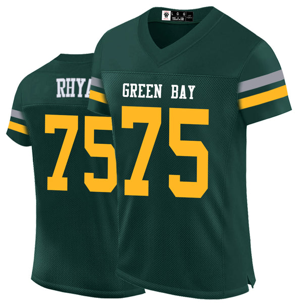 Kopkoc Green Bay Green 75 R Football Stitched Jerseys