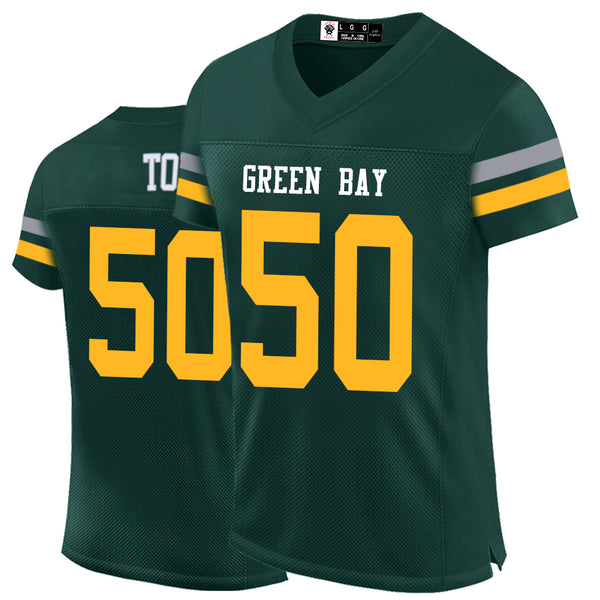 Kopkoc Green Bay Green 50 T Football Stitched Jerseys