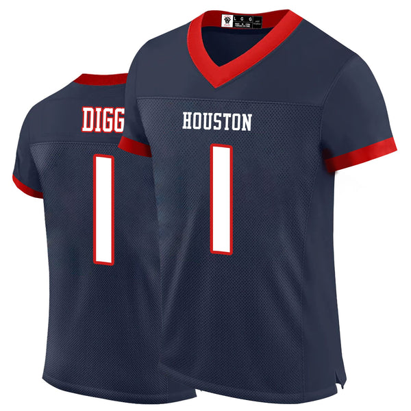 Kopkoc Houston 1 D Football Stitched Jerseys