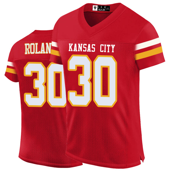 Kopkoc Kansas City Red 30 R Football Stitched Jerseys