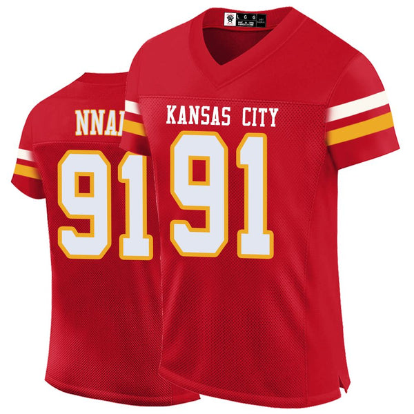 Kopkoc Kansas City Red 91 N Football Stitched Jerseys