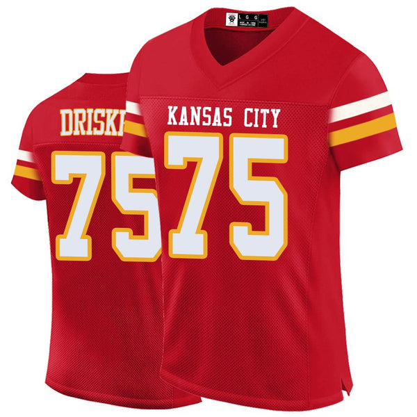 Kopkoc Kansas City Red 75 D Football Stitched Jerseys