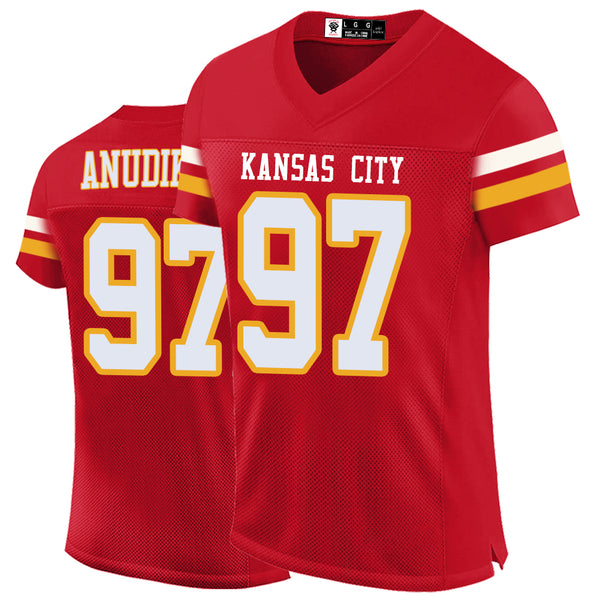 Kopkoc Kansas City Red 97 A Football Stitched Jerseys