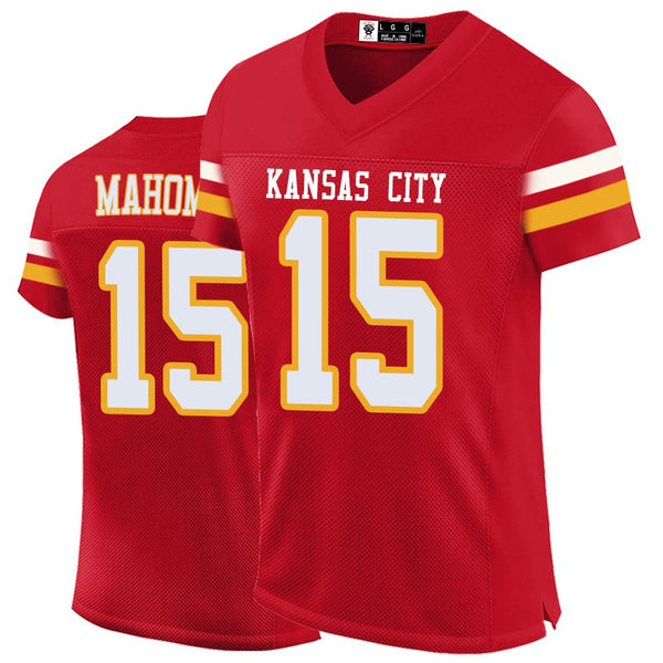 Kopkoc Kansas City Red 15 M Football Stitched Jerseys