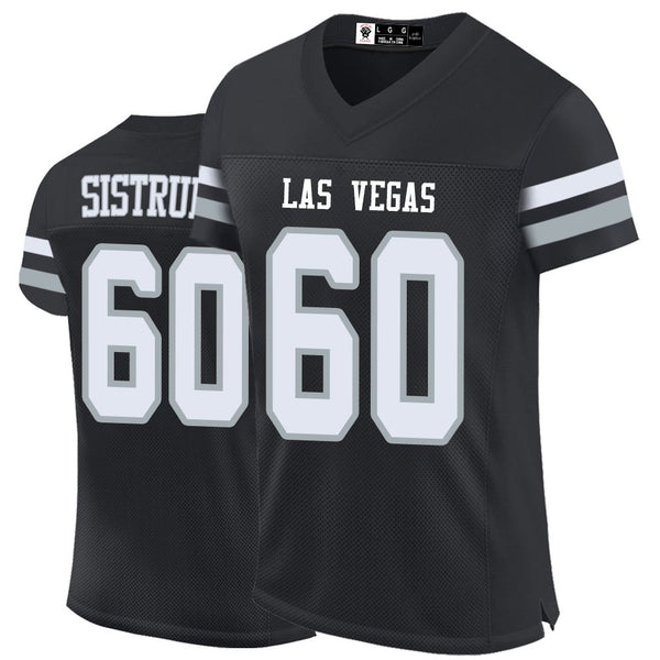 Kopkoc Las Vegas Black 60 S Football Stitched Jerseys